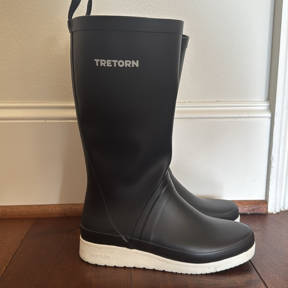 Black Tretorn rain boots